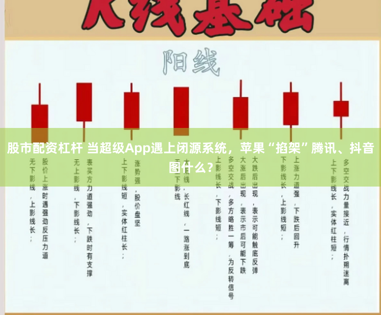 股市配资杠杆 当超级App遇上闭源系统，苹果“掐架”腾讯、抖音图什么？