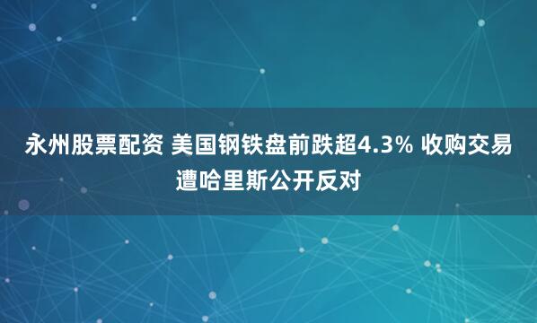 永州股票配资 美国钢铁盘前跌超4.3% 收购交易遭哈里斯公开反对